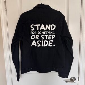 Kenneth Cole Black Denim Jacket Large BRAND NEW WITH TAGS